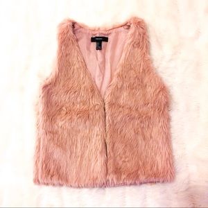 Forever 21 Dusty Pink Fur Vest